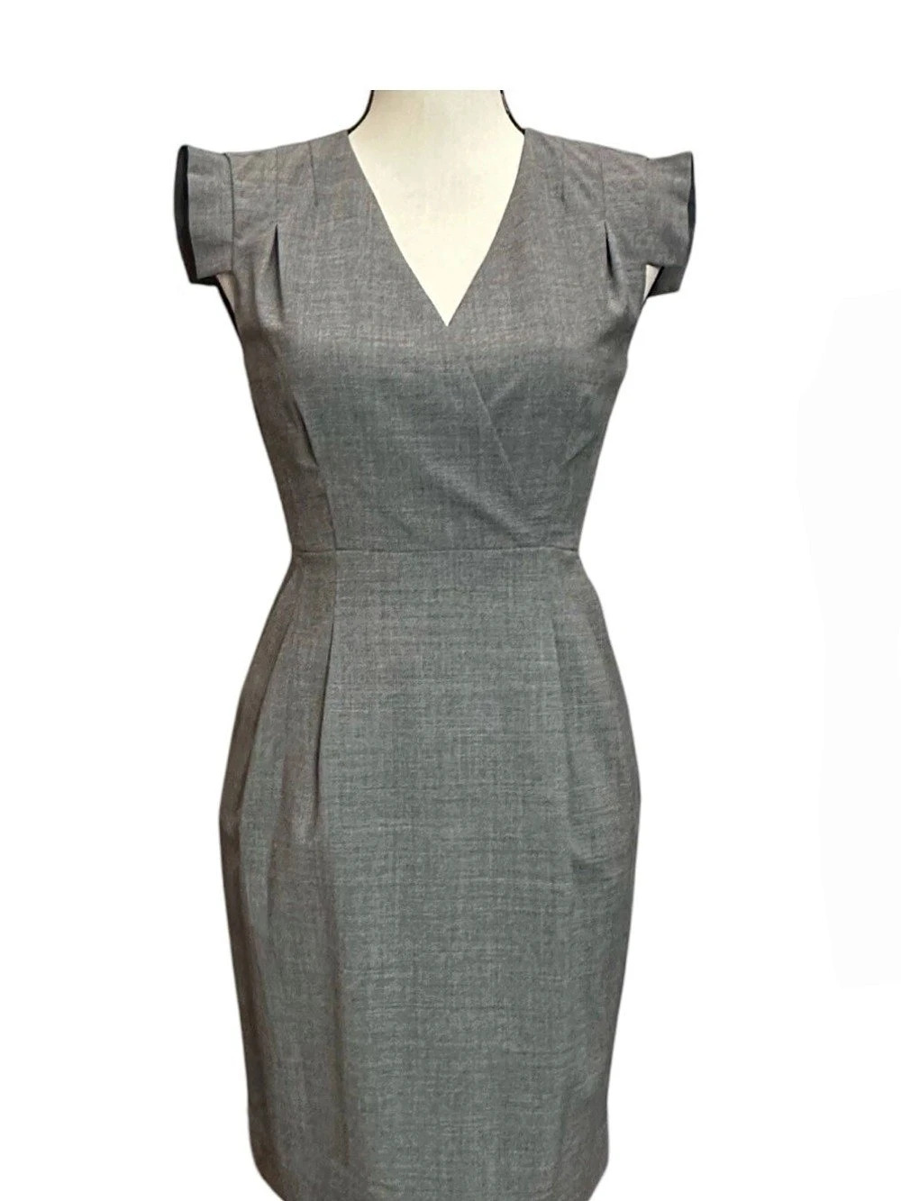 Banana Republic Gray V-Neck Mini Dress Like New